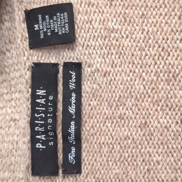 Parisian signature Fine Italian Merino Wool size medium women's open cardigan - Picture 4 of 13